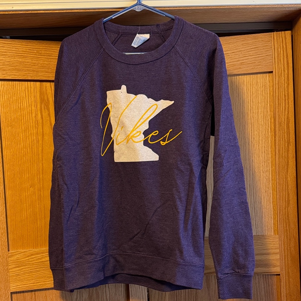 Purple 'Vikes' Minnesota Sweatshirt with Gold Accent